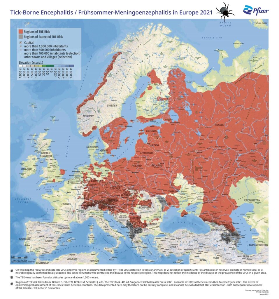 TBE Europe risk map