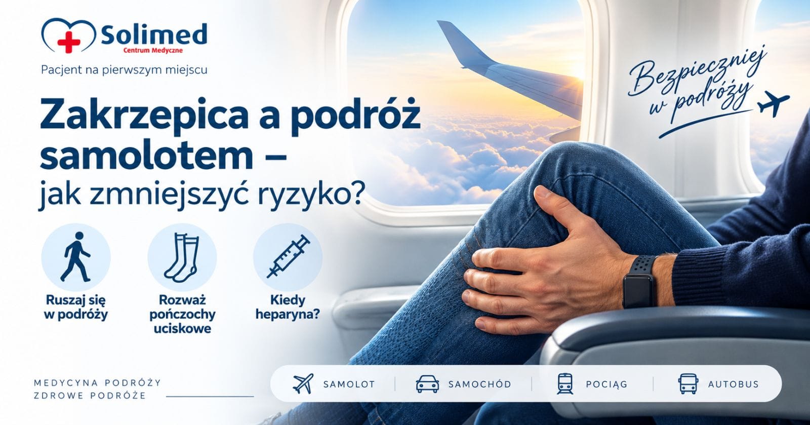 Zakrzepica a podróż samolotem – profilaktyka podczas długiej podróży